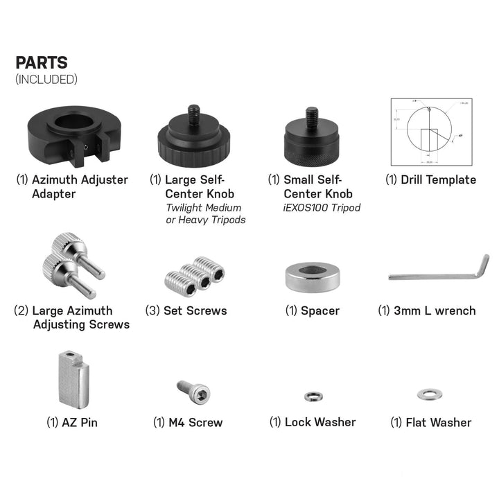 Explore Scientific iEXOS-100 Azimuth Adjustment